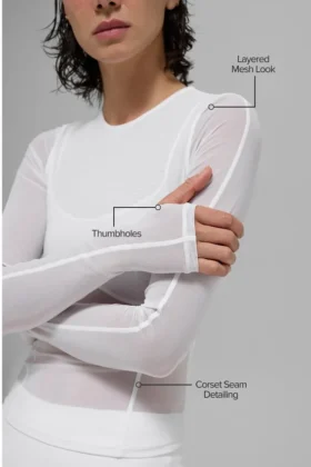Mesh Winter Twilight Long Sleeve – White