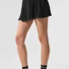 Micro Plisse Tennis Skirt - Black