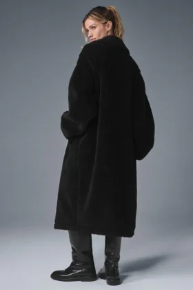 Oversized Sherpa Trench – Black