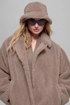 Oversized Sherpa Trench – Chai Latte