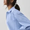 Pinstripe Daylight Button Down Long Sleeve - Light Provence Blue/White