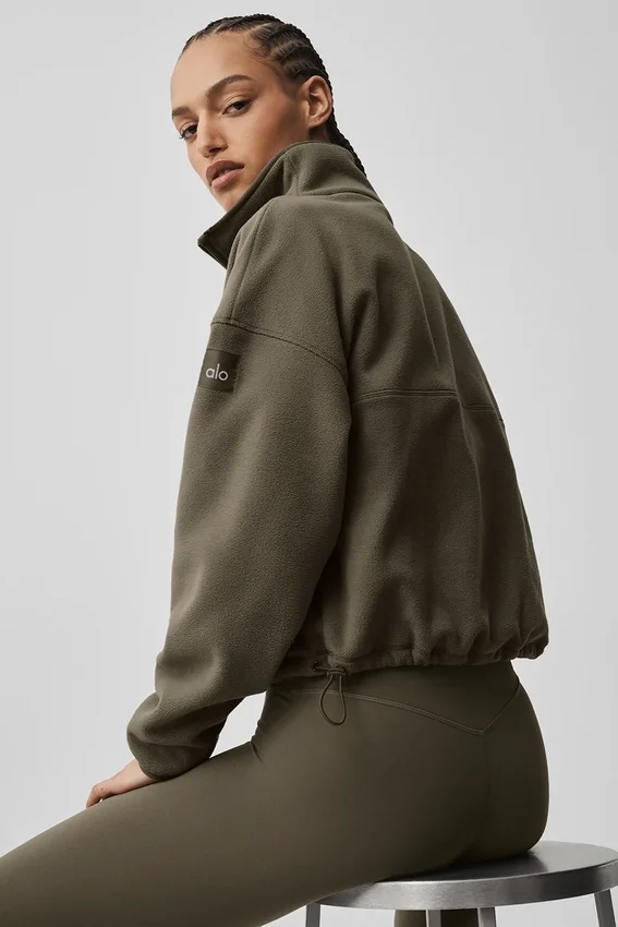 Polar Fleece Retreat Cover up - Olive Tree