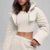 Quilted Starlight Puffer Shrug - Bone