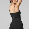 Ribbed Delicate Lounge Tank - Black