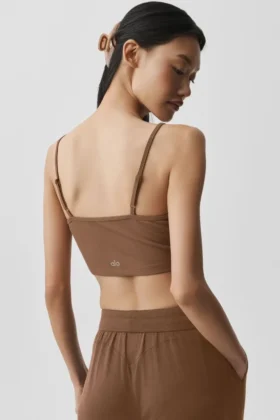 Ribbed Delicate Lounge Tank – Sun Kissed Brown