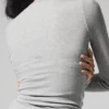 Ribbed Modal Long Sleeve - Athletic Heather Grey