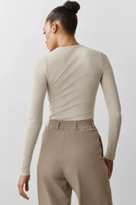 Ribbed Modal Long Sleeve – Oatmeal Heather