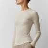 Ribbed Modal Long Sleeve - Oatmeal Heather