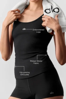 Ribbed Prosper Tank – Black