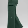 Scholar Knit High-Waist Cargo Pant - Clover Green