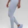 Seamless High-Waist Two Tone Rib Legging - Winter Frost Heather