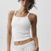 Seamless Ribbed Favorite Bra Tank - White