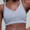 Seamless Two Tone Rib Bra - Winter Frost Heather