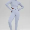 Seamless Two Tone Rib Jacket - Winter Frost Heather