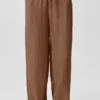 Semi-Sheer Golden Hour High-Waist Straight Leg Pant - Sun Kissed Brown