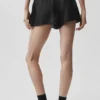 Semi-Sheer Golden Hour Mid-Rise Short - Black