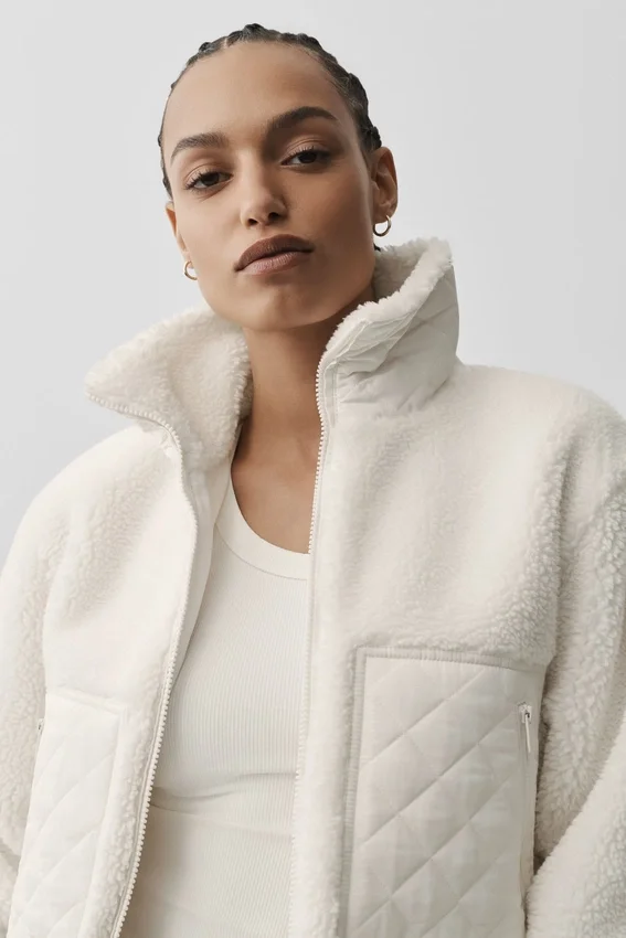 Sherpa Edge Bomber - Ivory