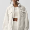 Sherpa Edge Shacket - Ivory