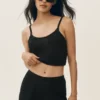 Silk Cashmere Mid-Rise Heatwave Short - Black