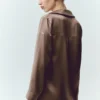 Silk Luminous Button up - Alpine Cocoa
