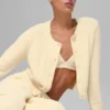 Snuggle up Sweater Cropped Cardigan - Candlelight Yellow