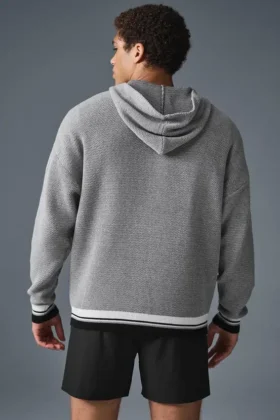 Sports Club Sweater Knit Hoodie – Athletic Heather Grey