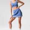 Tennis Club Sweater Knit Bra - Crystal Clear Blue/White