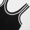 Tennis Club Sweater Knit Tank - Black/Ivory
