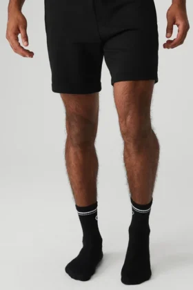 Unisex Half-Crew Throwback Sock – Black/White
