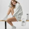 Unisex Half-Crew Throwback Sock - White Heather/Grey