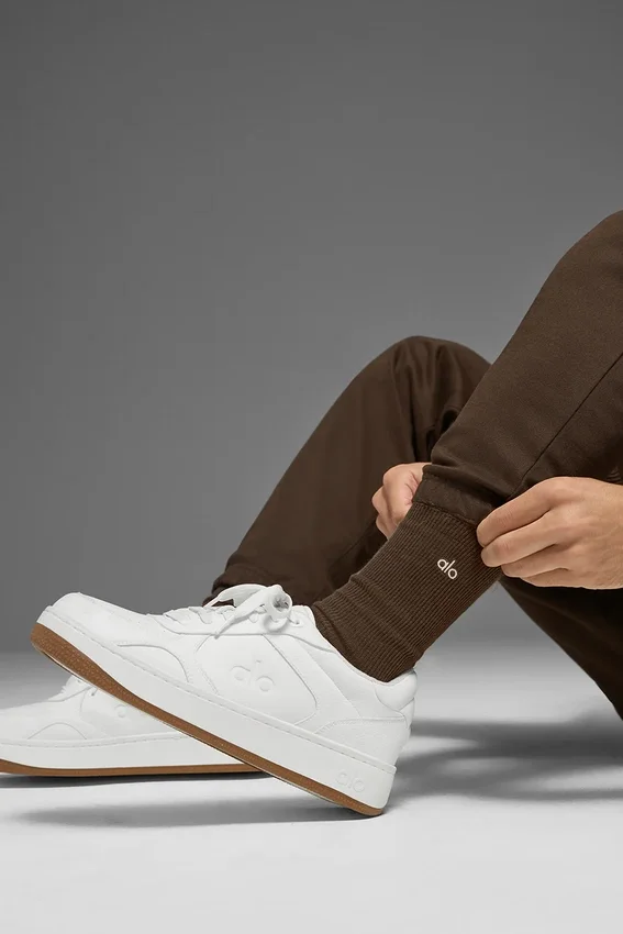 Unisex Half-Crew Understated Sock - Espresso