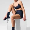 Unisex Half-Crew Understated Sock - Navy