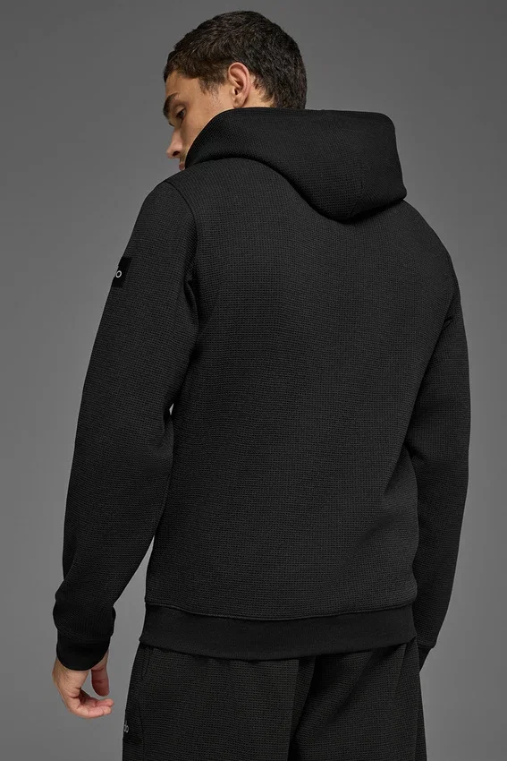 Waffle Lounge Hoodie - Black