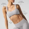 Washed Alosoft Sunray Bra - Grey Sky Wash