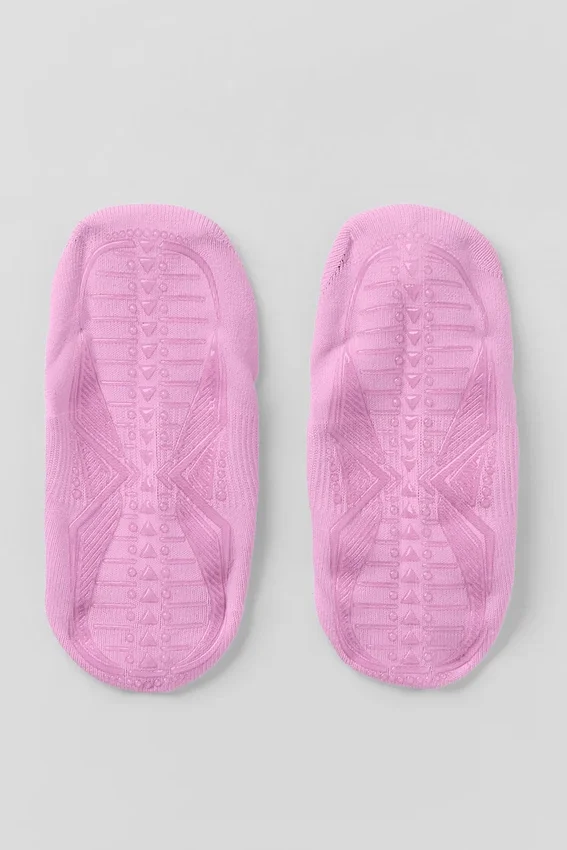 Women's Pivot Barre Sock - Candy Heart Pink
