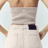 Wool Blend Nightcap Corset Top - Cafe Au Lait