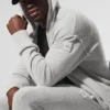 Wool Cashmere New Class Full Zip Hoodie - Pearl Grey Heather