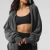 Wool Cashmere New Class Full Zip Hoodie - Platinum Grey