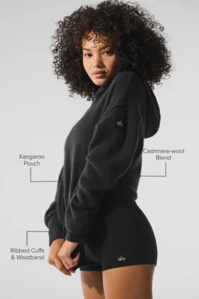 Wool Cashmere New Class Hoodie – Black