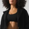 Wool Cropped Metro Trench - Black